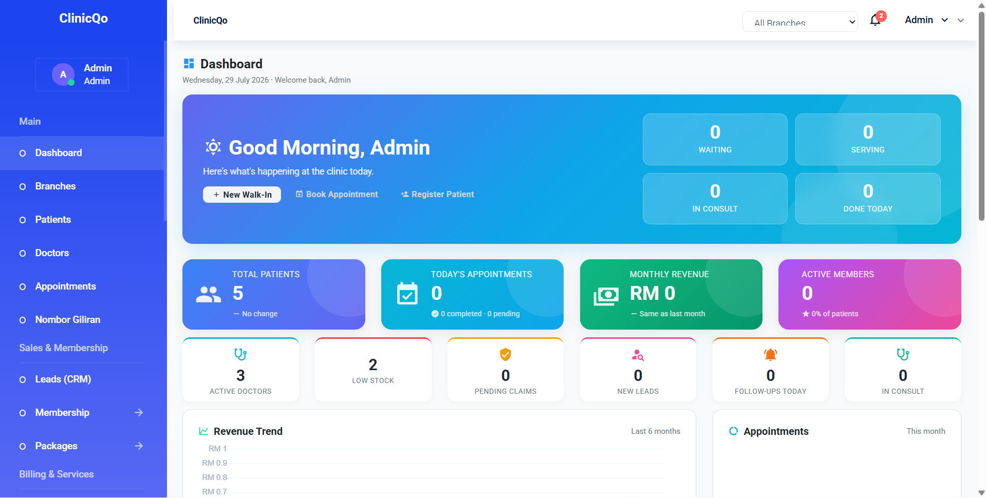 Custom Multi-Branch Clinic Management System — image 1